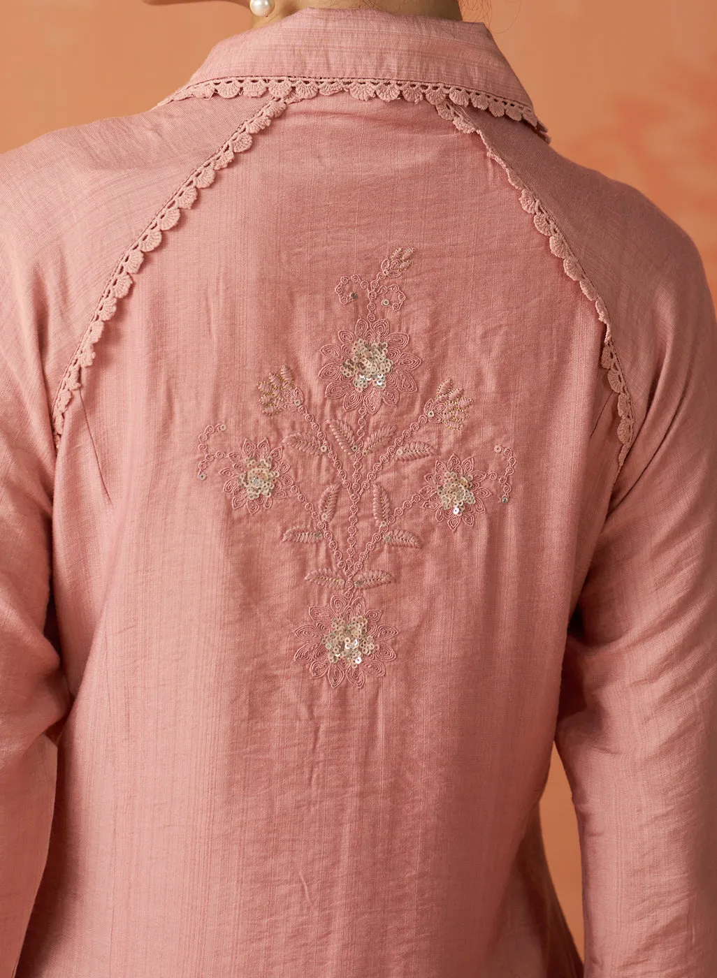 Alayssa Dark Pink Embroidered Kurti for Women