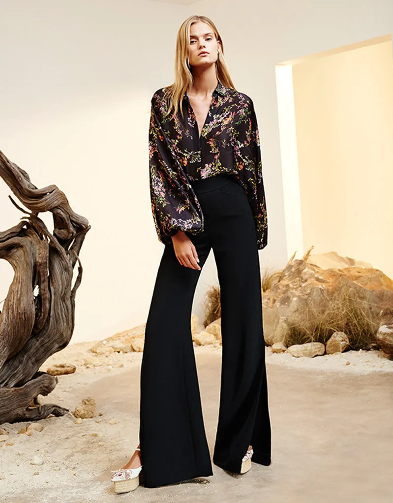 Alexis Nicolette Blouse in Blooming Black