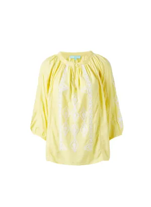 Aliya Yellow White Shirt