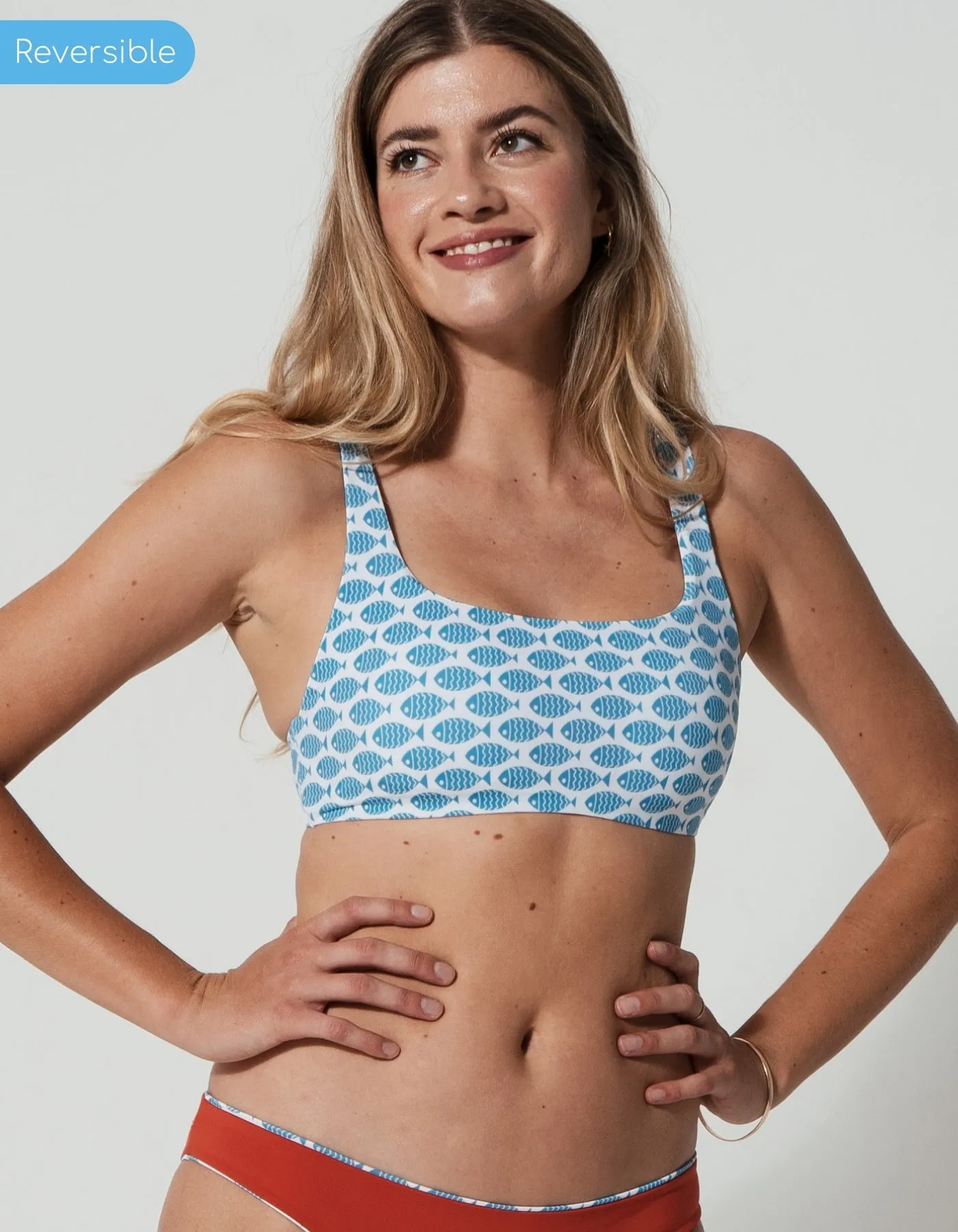 Baby Blue Fish Tank Womens Bikini Top