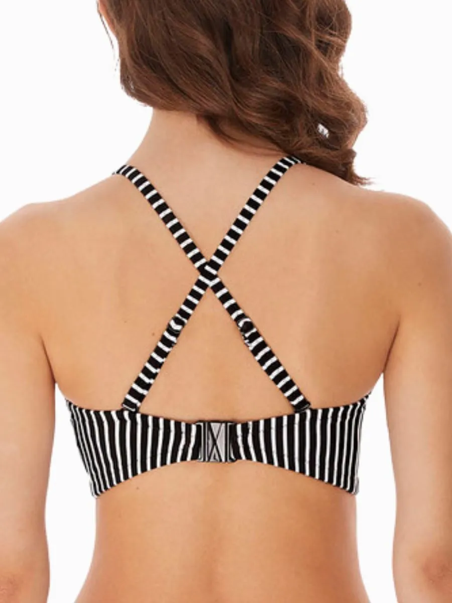 Beach Hut Bandeau Bikini Top - Black