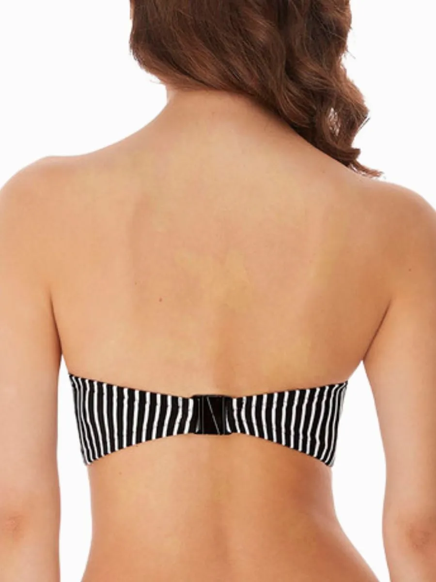 Beach Hut Bandeau Bikini Top - Black