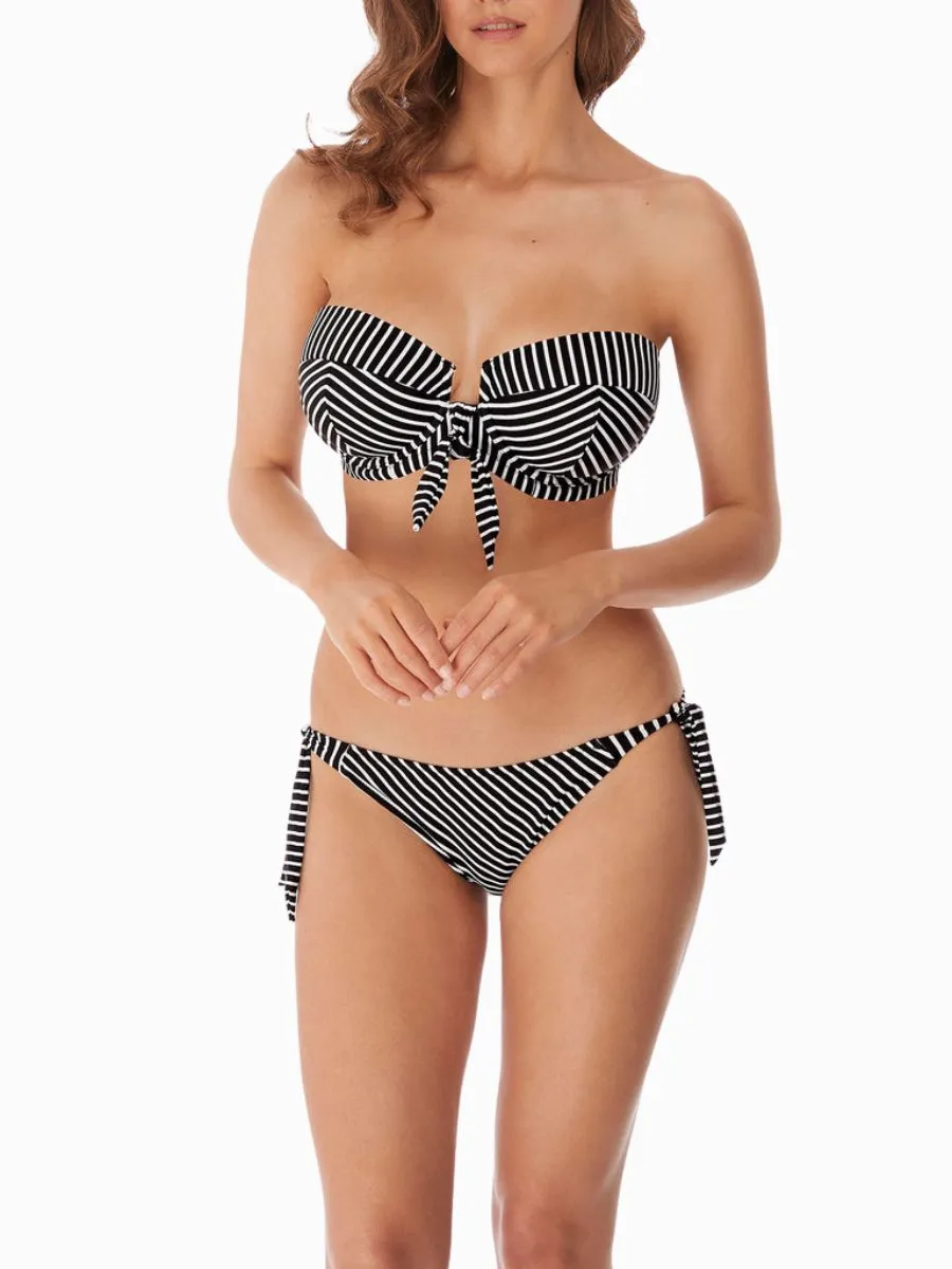 Beach Hut Bandeau Bikini Top - Black