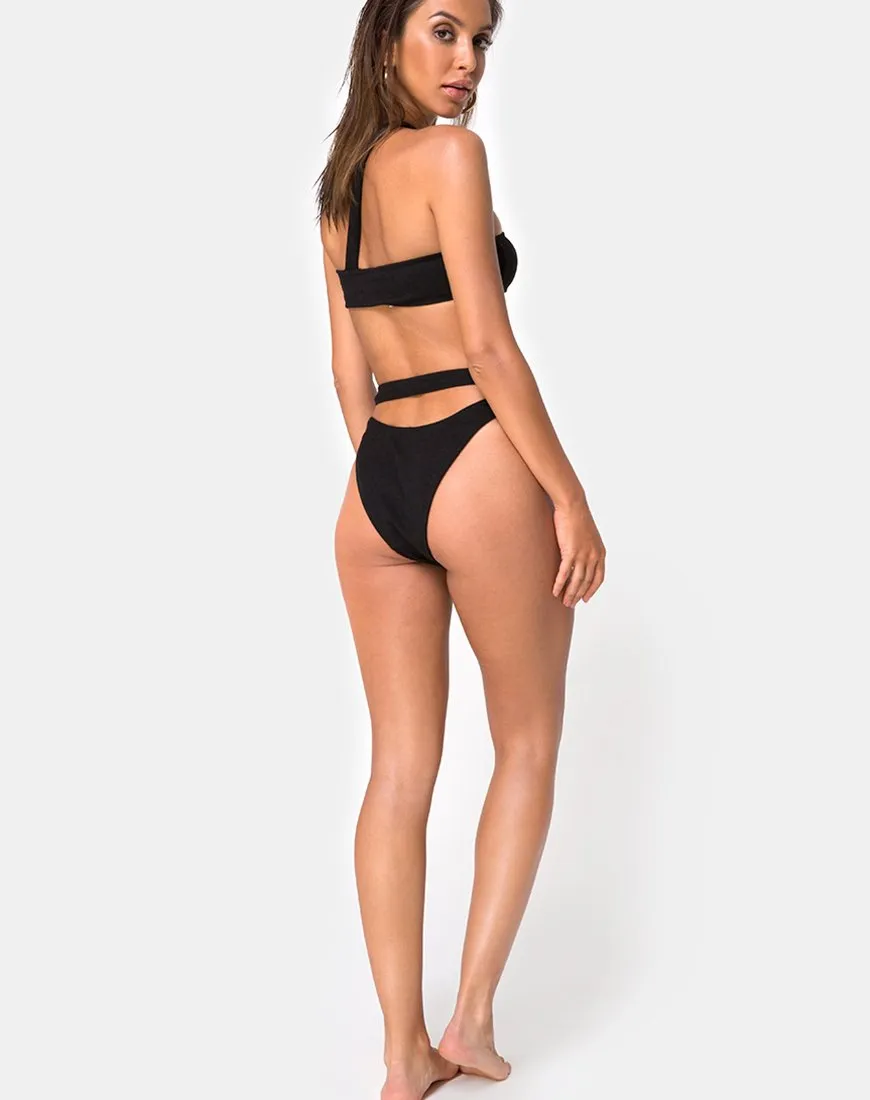 Bound Bikini Bottom in Black