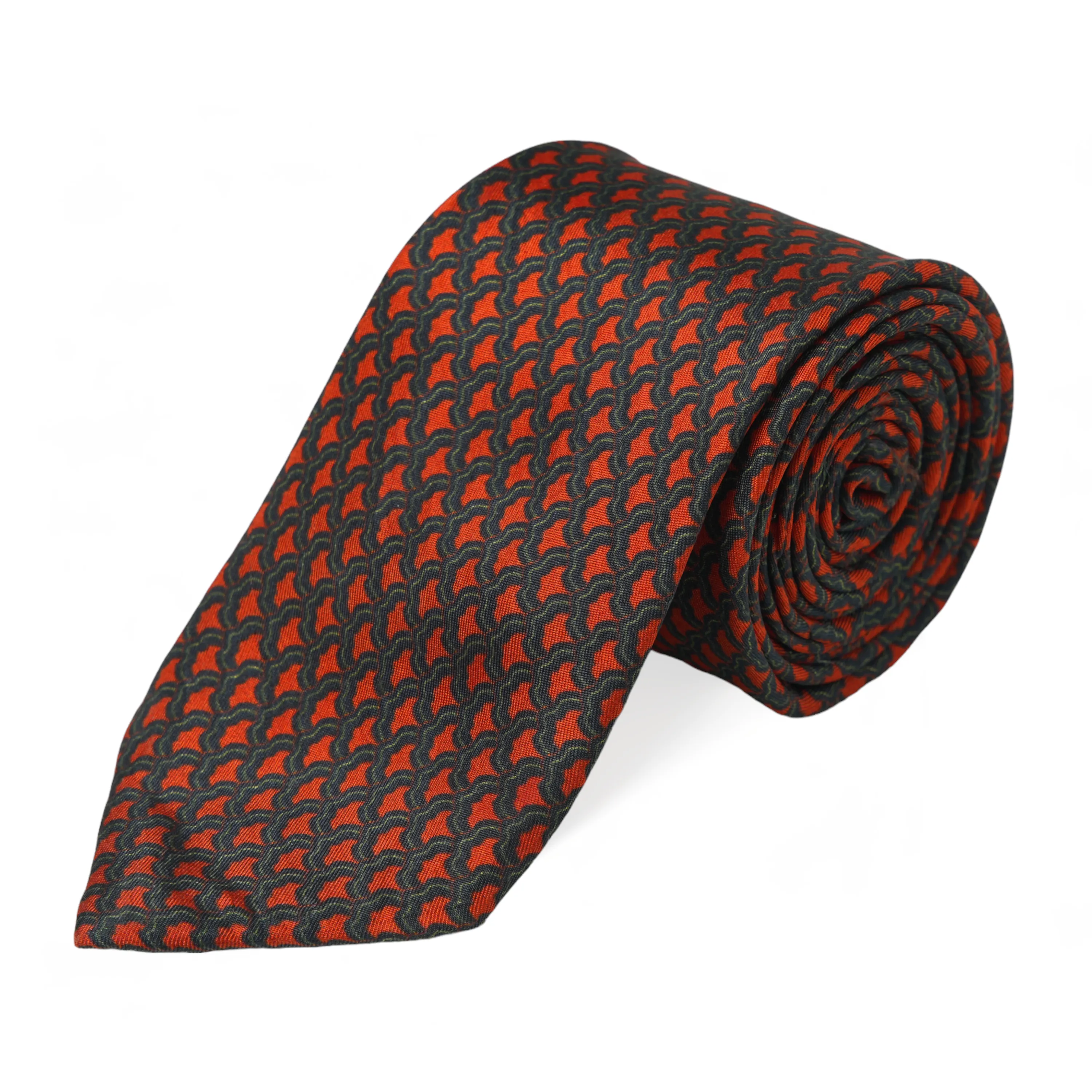 Chokore Grey & Red Silk Tie - Indian at Heart line