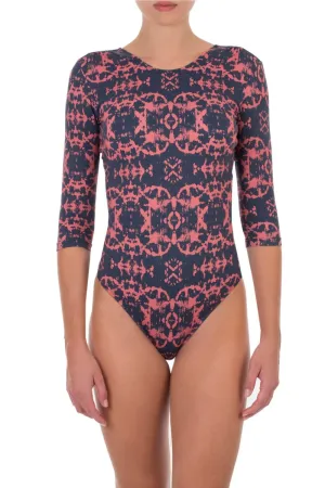 Emmaline Long Sleeve One-piece Navy/Coral