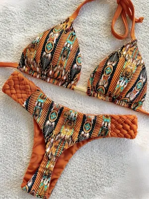 Exotic Two-Piece Swimwear Braided Boho Bikinis