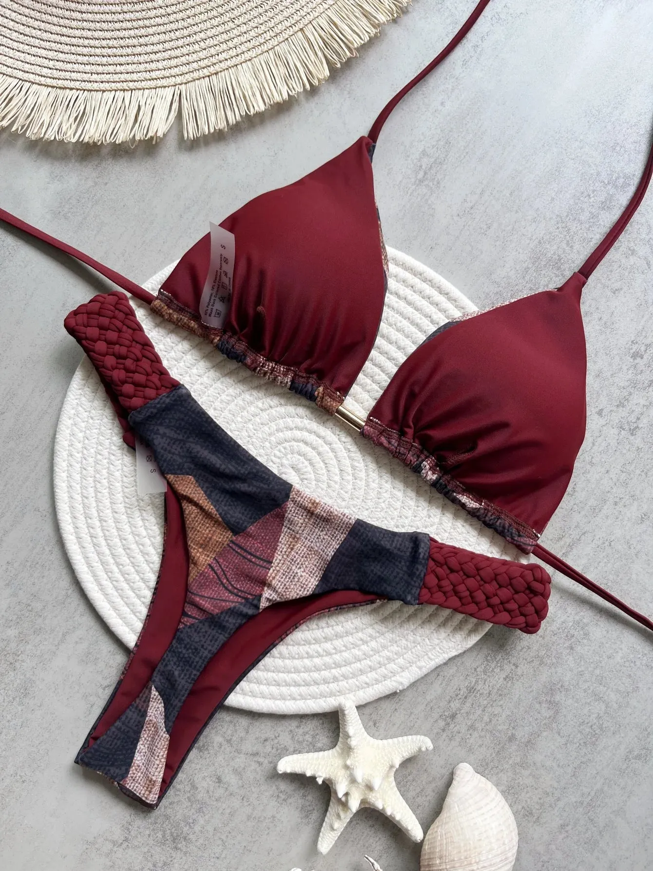 Exotic Two-Piece Swimwear Braided Boho Bikinis