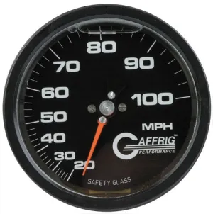 GAFFRIG PART #4102 4 INCH 100 MPH LIQUID FILLED SPEEDOMETER GAUGE HEAD ONLY BLACK