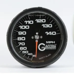 GAFFRIG PART #4126 4 INCH 140 MPH LIQUID FILLED BLACK SPEEDOMETER GAUGE KIT