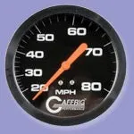 GAFFRIG PART #4302 3 3/4 INCH 100 MPH LIQUID FILLED SPEEDOMETER GAUGE HEAD BLACK