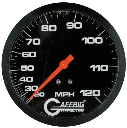 GAFFRIG PART #4306 3 3/4 INCH 140 MPH LIQUID FILLED BLACK SPEEDOMETER GAUGE HEAD ONLY