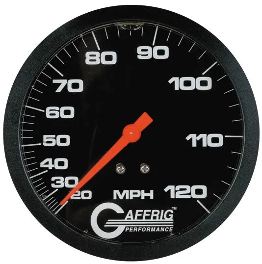 GAFFRIG PART #4324 3 3/4 INCH 120 MPH LIQUID FILLED BLACK SPEEDOMETER GAUGE KIT