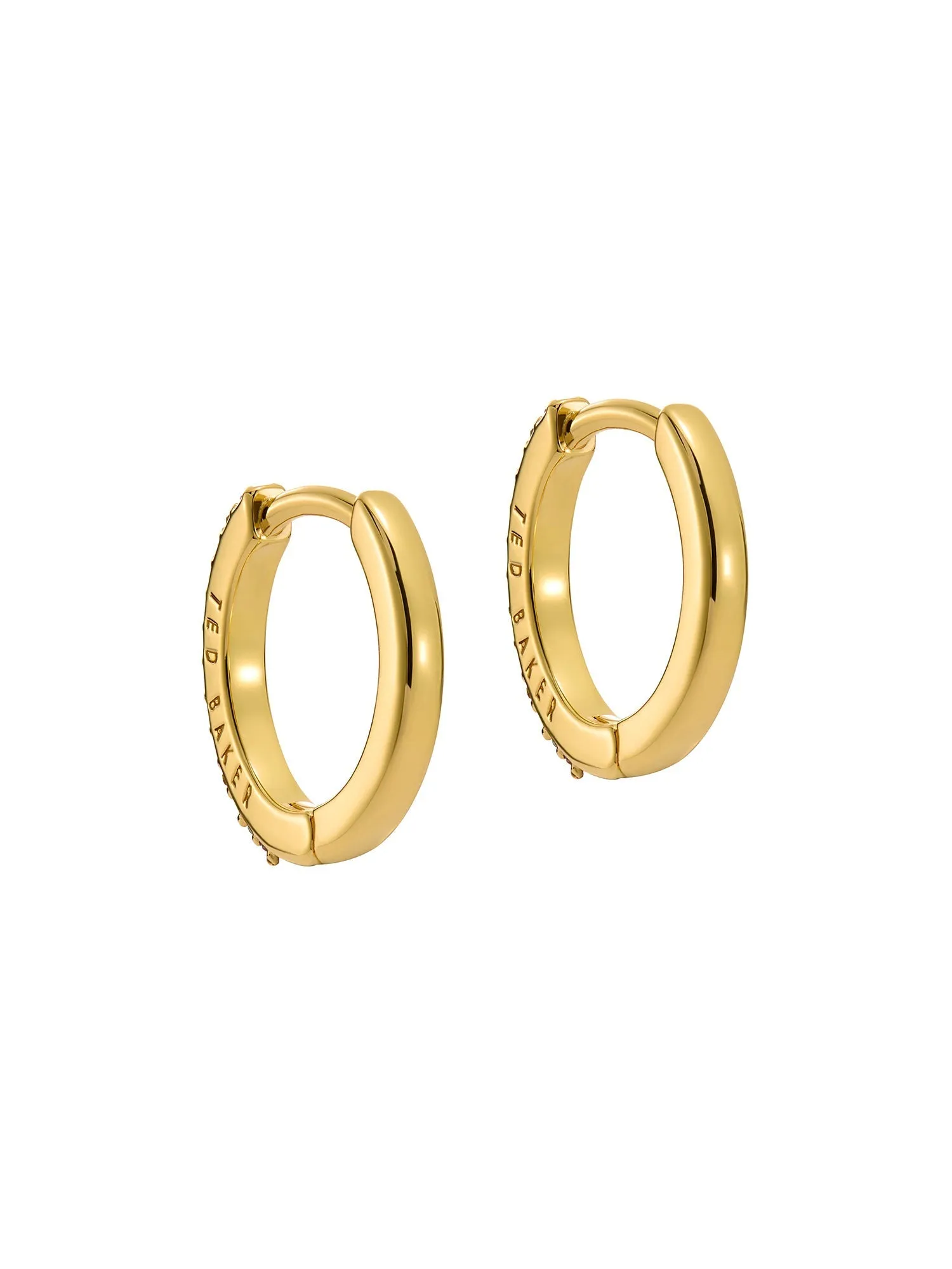 Heplie Rainbow Crystal Hoop Earrings (14Mm) Gold