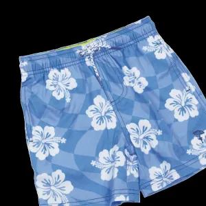 Hibiscus Check Boys Swim Trunk