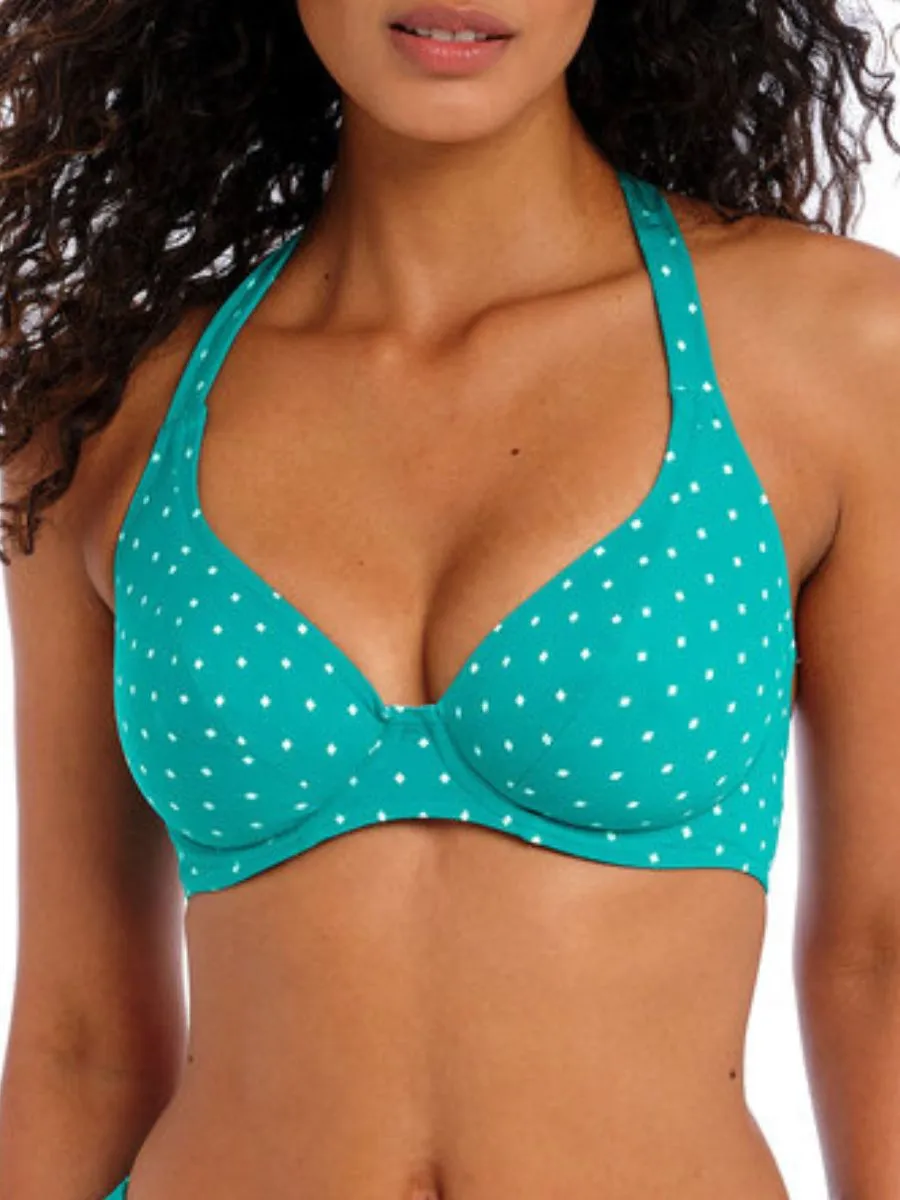 Jewel Cove Halter Bikini Top - Marine