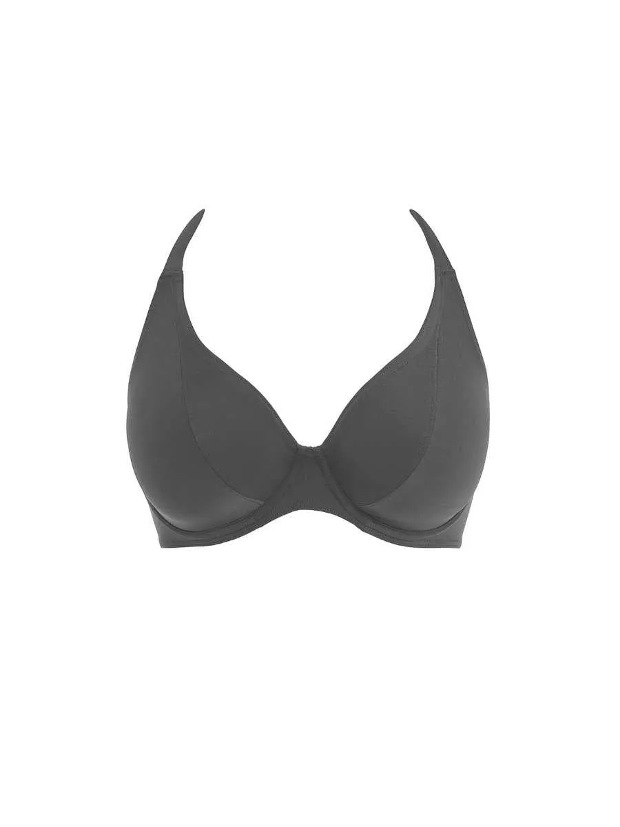 Jewel Cove Halter Bikini Top - Plain Black