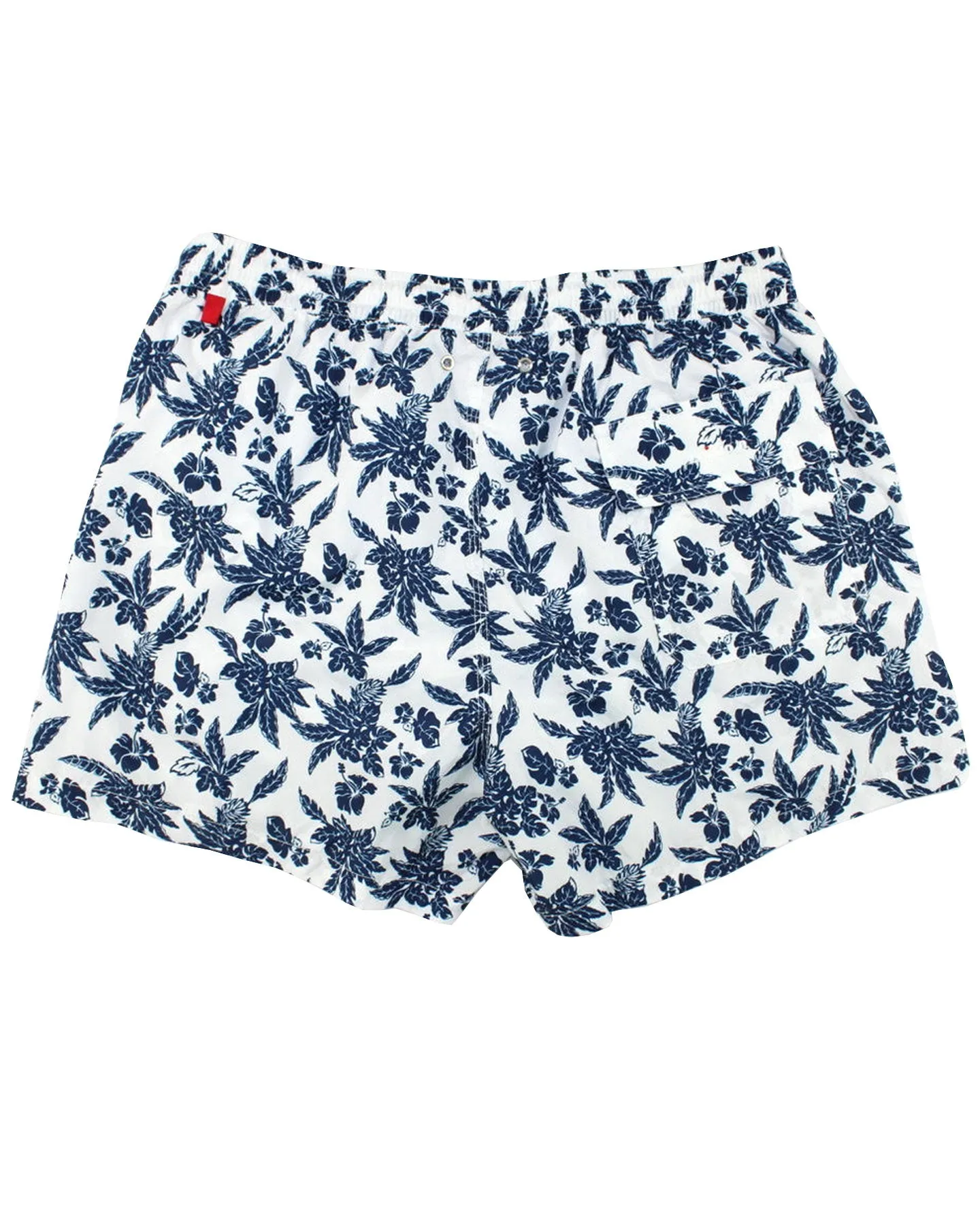 Kiton Swim Shorts S White Dark Blue Floral - Men Swimwear SALE