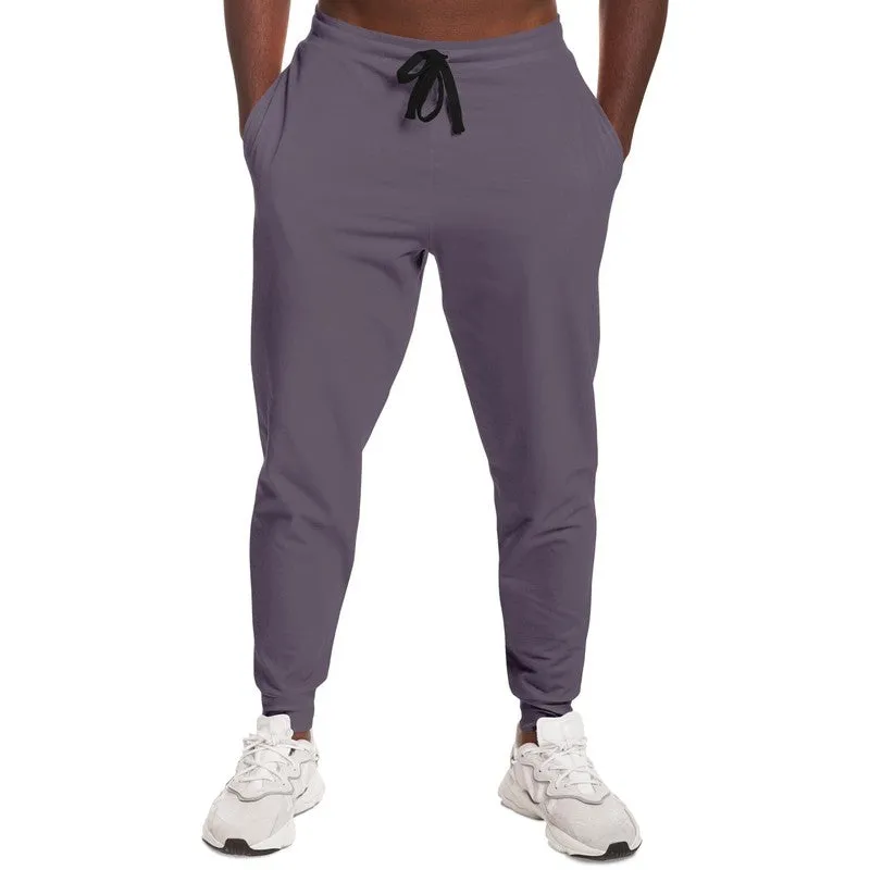 Medium Dark Purple Gray Joggers | Unisex | with PLUS sizes | Medium Dark Pale Pastel Purple Gray | C15M30Y0K60