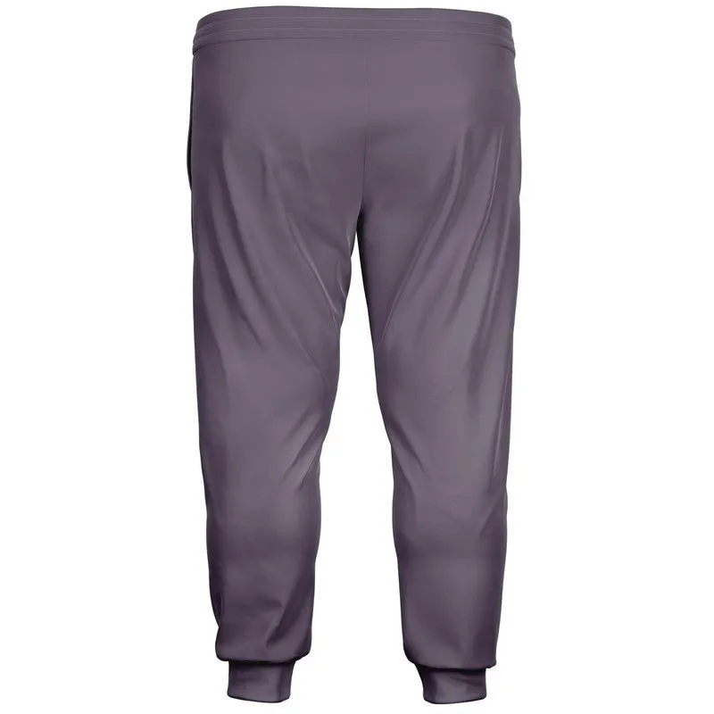 Medium Dark Purple Gray Joggers | Unisex | with PLUS sizes | Medium Dark Pale Pastel Purple Gray | C15M30Y0K60