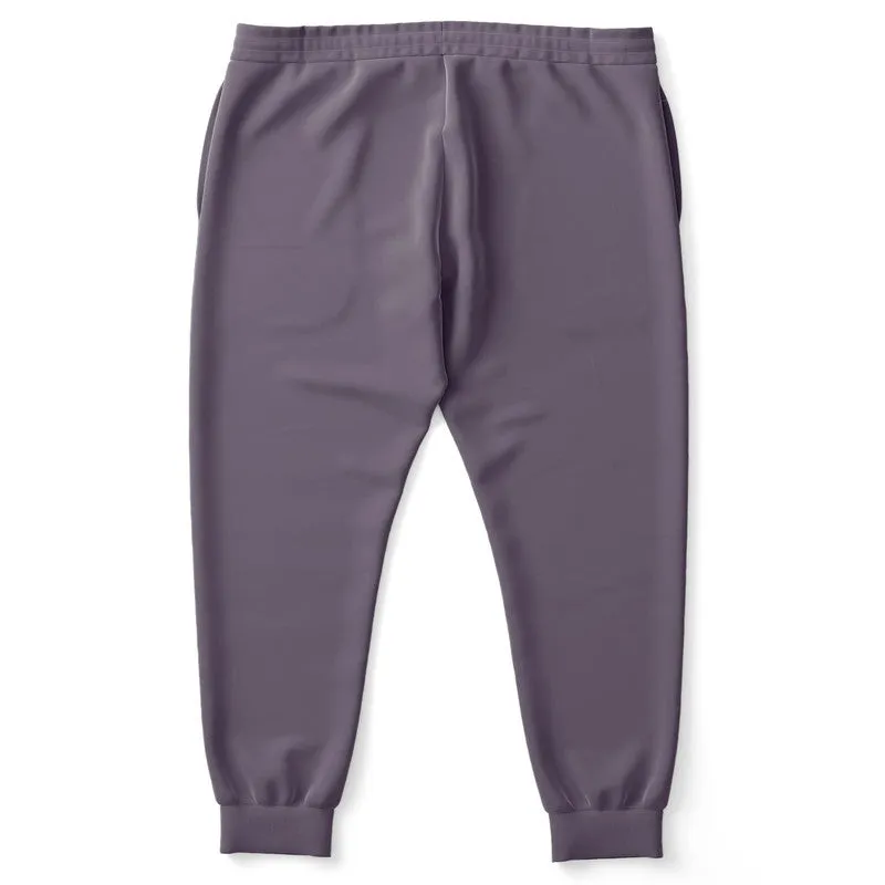 Medium Dark Purple Gray Joggers | Unisex | with PLUS sizes | Medium Dark Pale Pastel Purple Gray | C15M30Y0K60