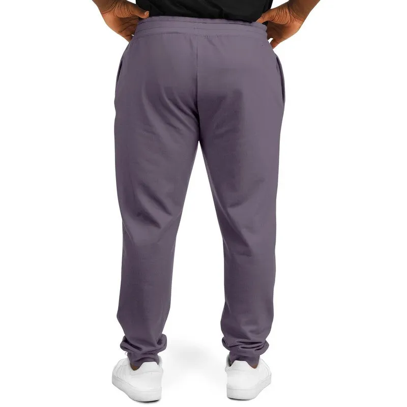 Medium Dark Purple Gray Joggers | Unisex | with PLUS sizes | Medium Dark Pale Pastel Purple Gray | C15M30Y0K60