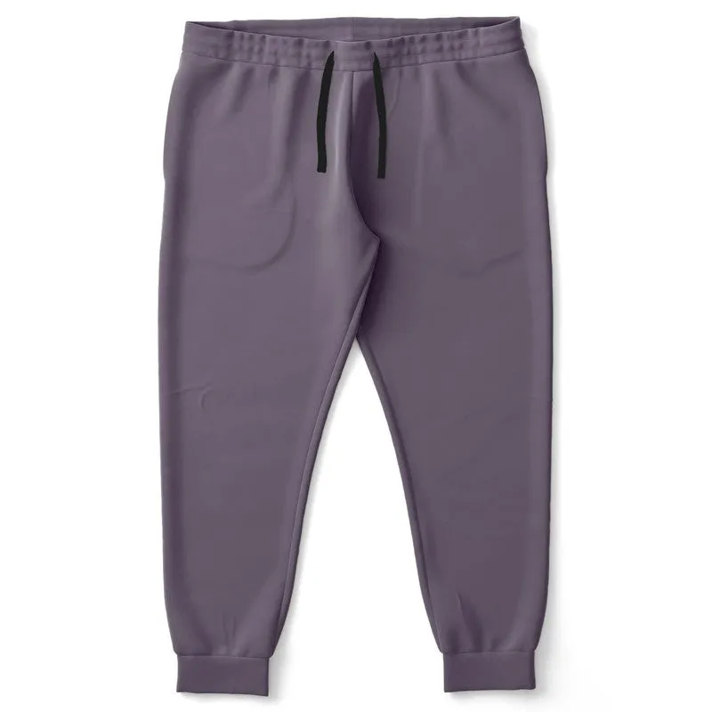 Medium Dark Purple Gray Joggers | Unisex | with PLUS sizes | Medium Dark Pale Pastel Purple Gray | C15M30Y0K60