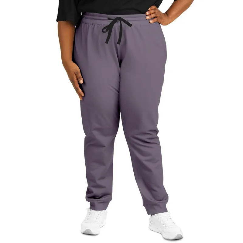 Medium Dark Purple Gray Joggers | Unisex | with PLUS sizes | Medium Dark Pale Pastel Purple Gray | C15M30Y0K60