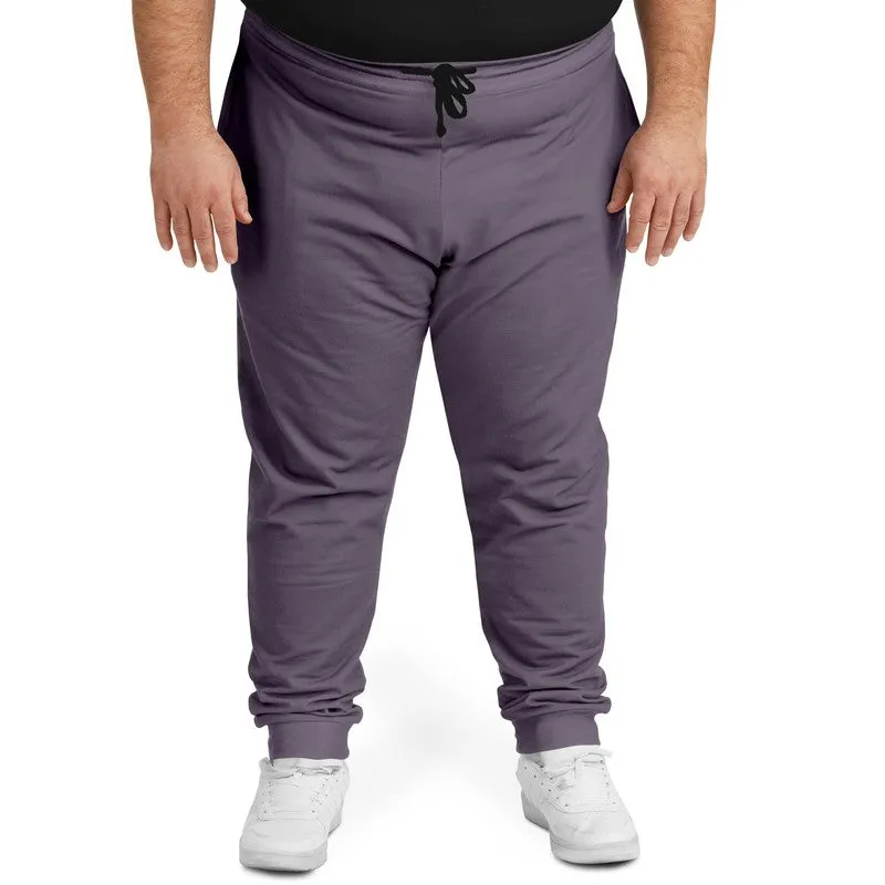 Medium Dark Purple Gray Joggers | Unisex | with PLUS sizes | Medium Dark Pale Pastel Purple Gray | C15M30Y0K60