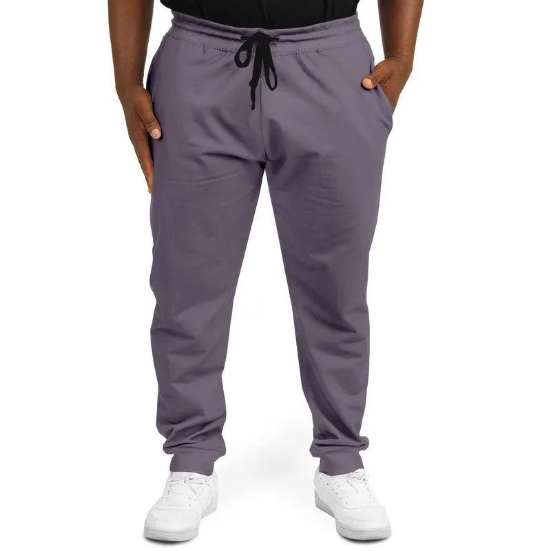 Medium Dark Purple Gray Joggers | Unisex | with PLUS sizes | Medium Dark Pale Pastel Purple Gray | C15M30Y0K60