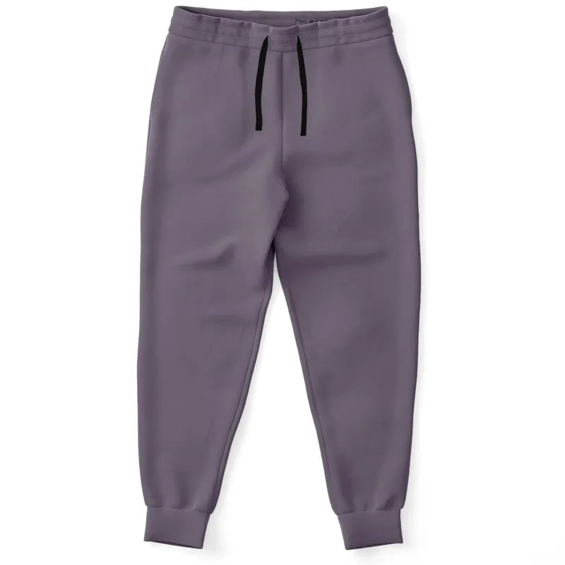 Medium Dark Purple Gray Joggers | Unisex | with PLUS sizes | Medium Dark Pale Pastel Purple Gray | C15M30Y0K60