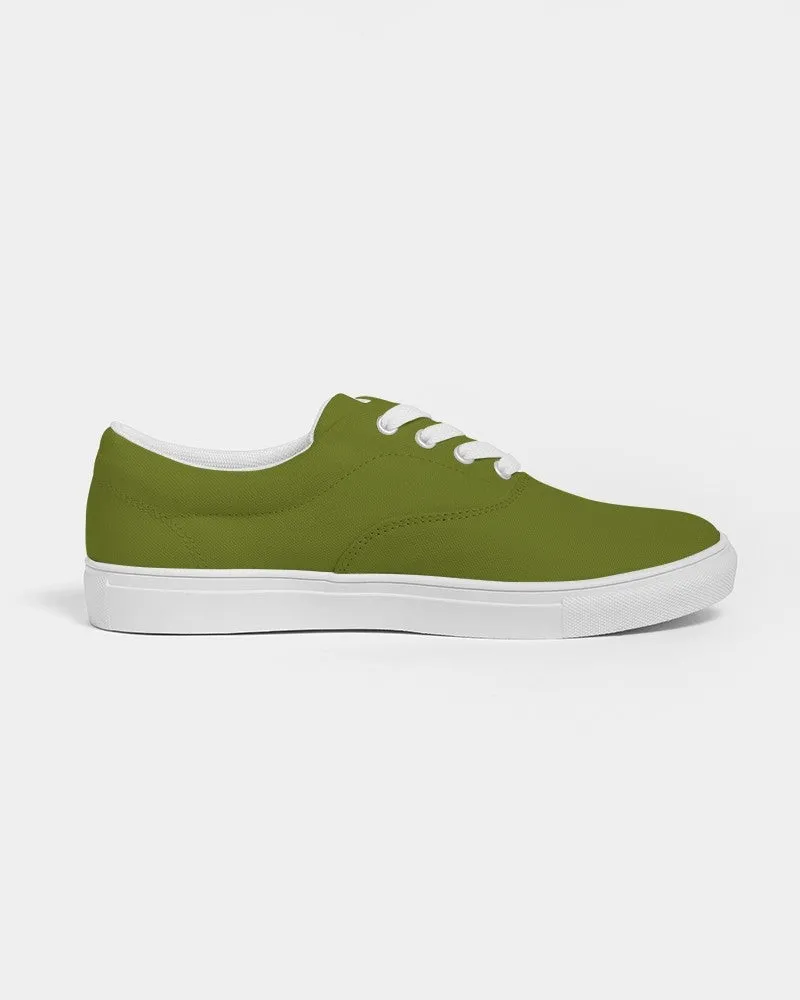 Medium Dark Yellow Warm Green Women's Canvas Sneakers | Women's | Medium Dark Pure Yellow Warm Green | C25M0Y100K60