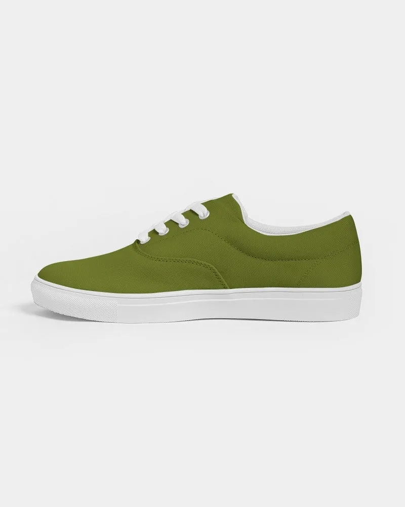 Medium Dark Yellow Warm Green Women's Canvas Sneakers | Women's | Medium Dark Pure Yellow Warm Green | C25M0Y100K60