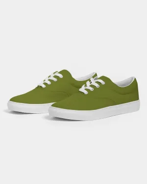 Medium Dark Yellow Warm Green Women's Canvas Sneakers | Women's | Medium Dark Pure Yellow Warm Green | C25M0Y100K60