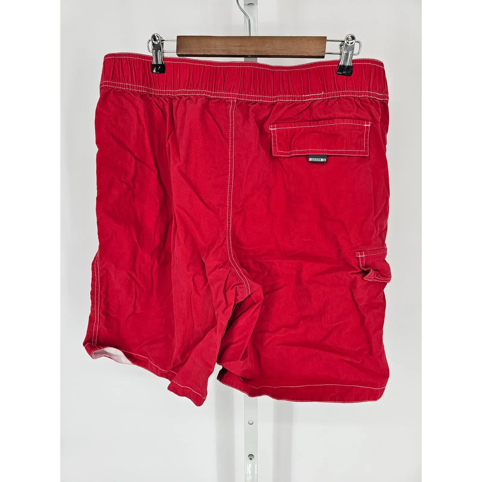 Mossimo Supply Co Mens Sz L Lined Swim Trunks Swimsuit Red