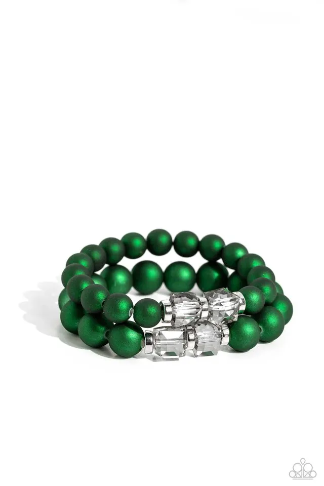 Paparazzi Bracelet ~ Shopaholic Showdown - Green