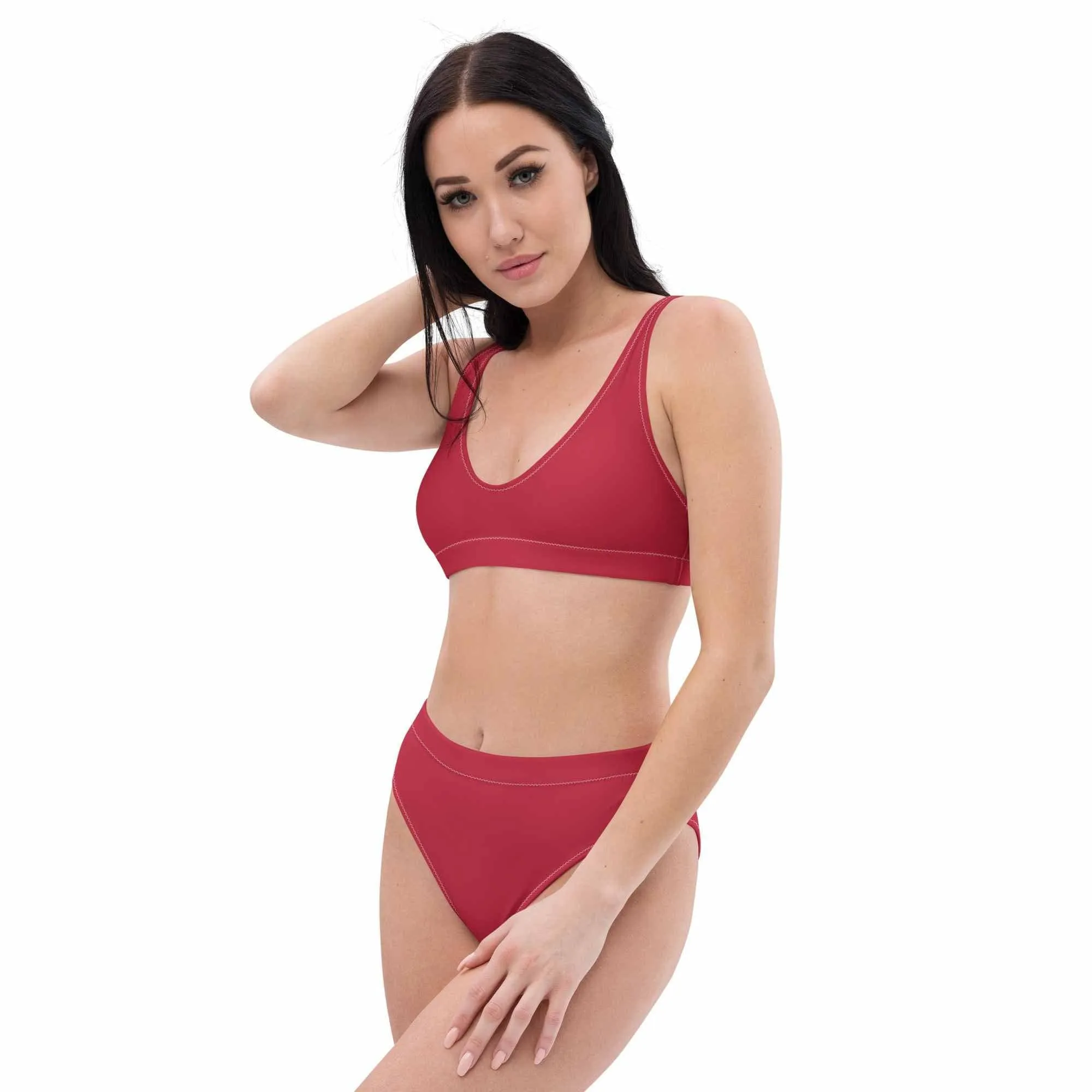 Red Two-Piece Swimsuit for Women at Neleti