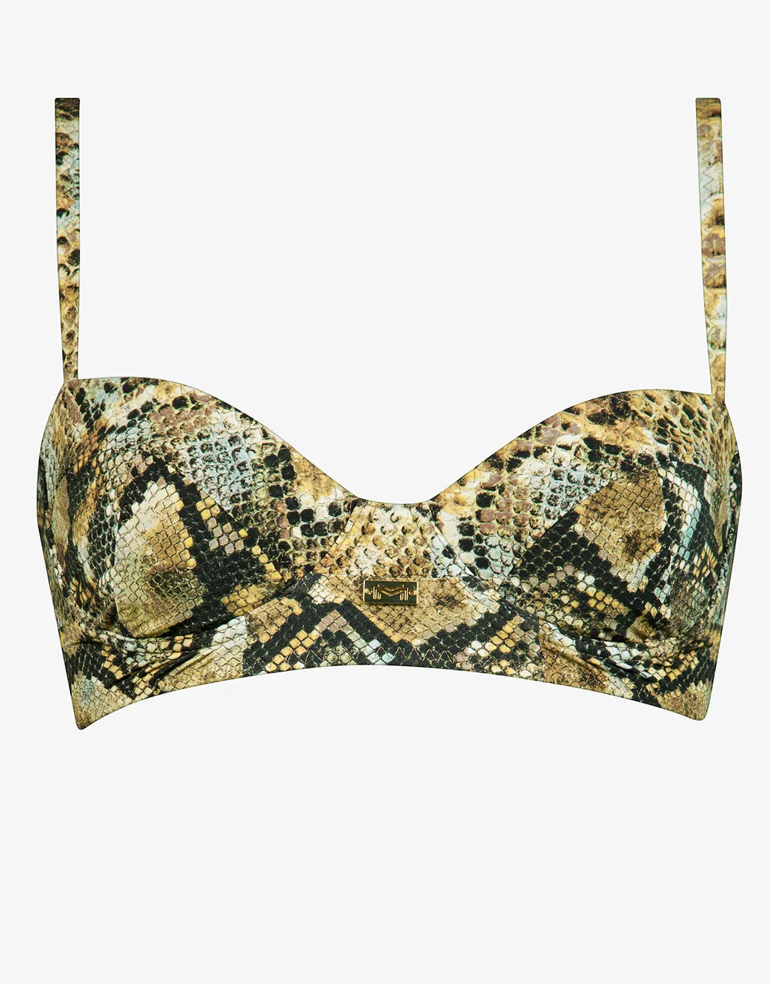 Serpent Underwired Balconet Bikini Top - Python