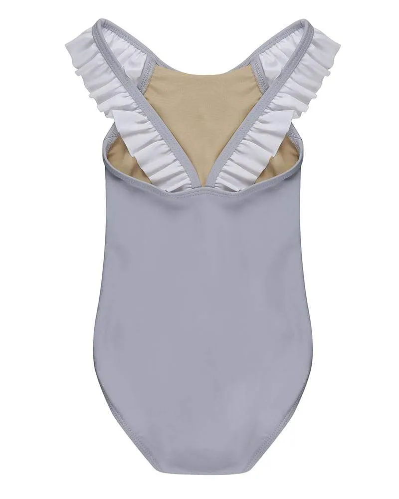 Slate Frill Swim Costume