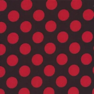 SP-DOT- Black/Red | red, Printed Spandex