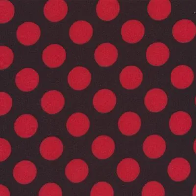 SP-DOT- Black/Red | red, Printed Spandex