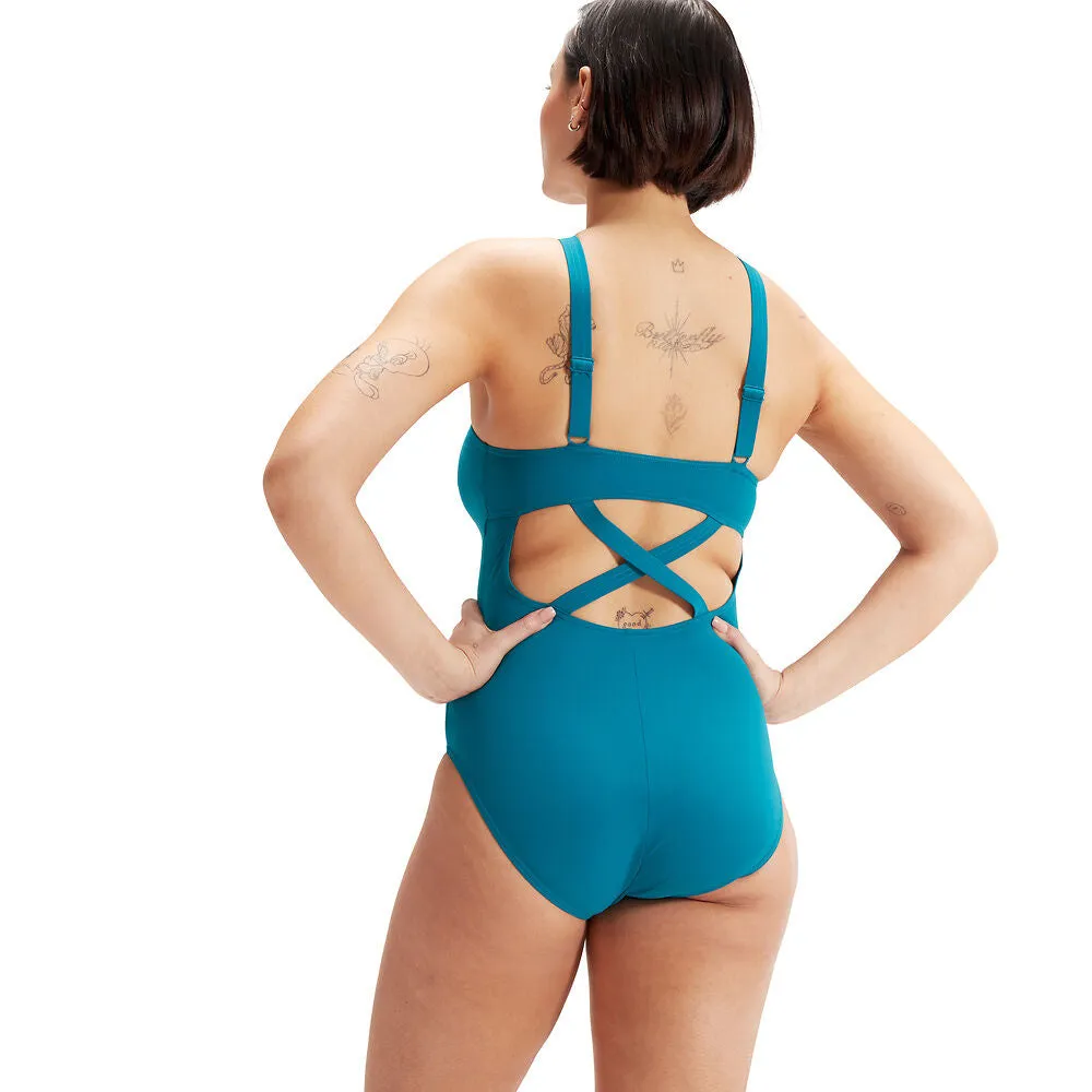 Speedo Womens Enlace Shaping One Piece - Ocean Depths