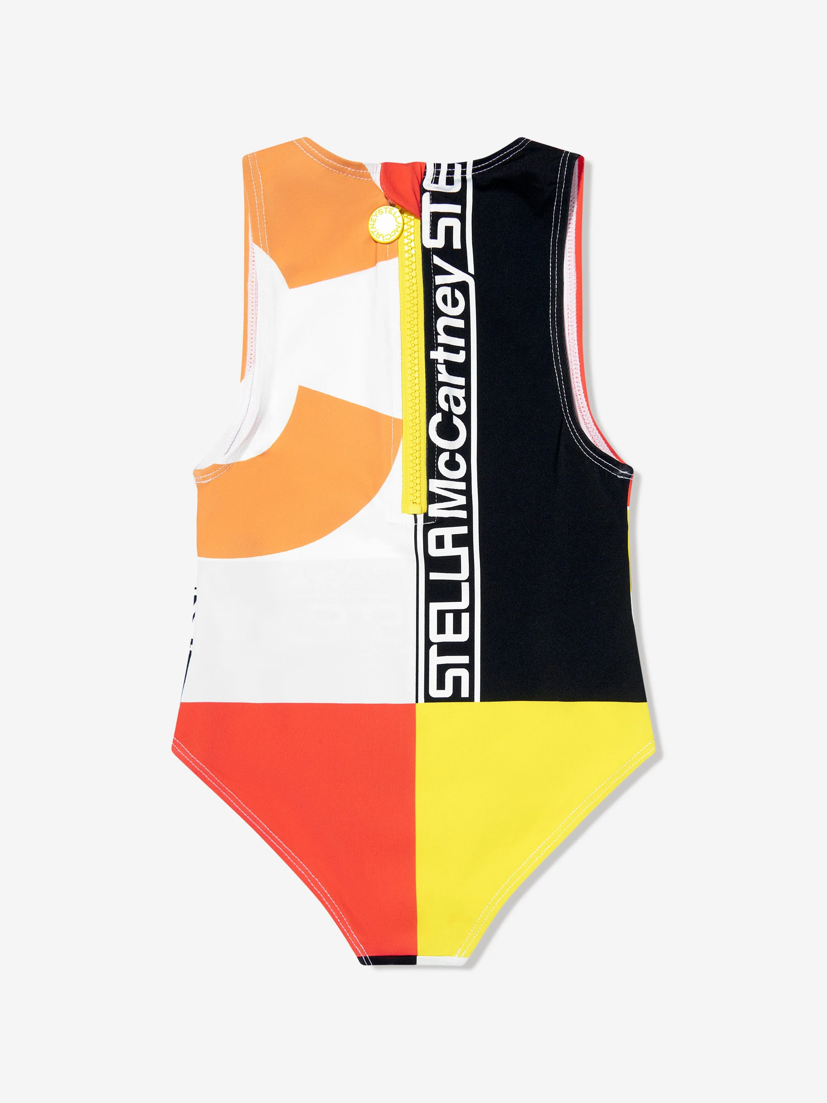 Stella McCartney Girls Logo Swimming Costume in Multicolour