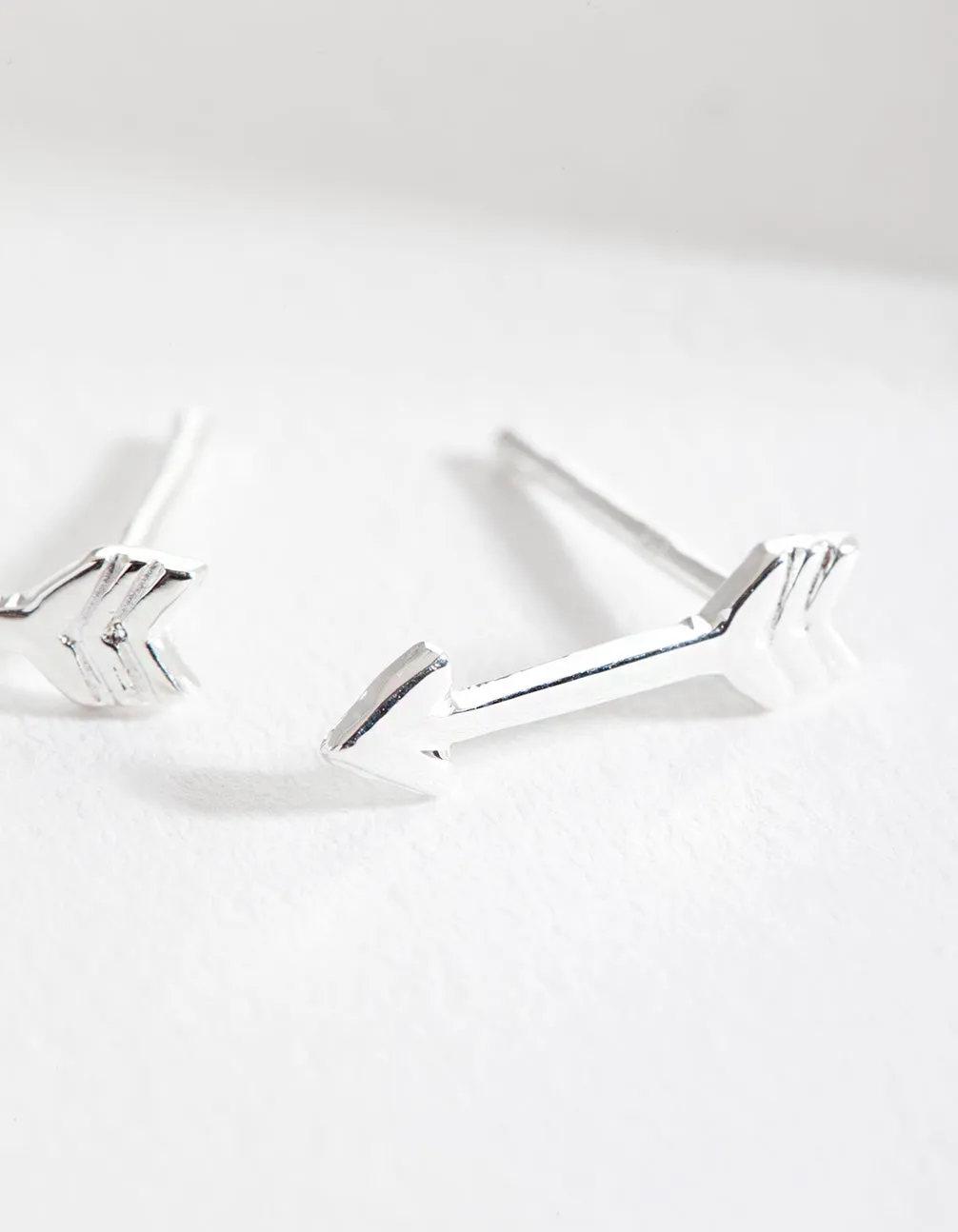 Sterling Silver Arrow Stud Earrings