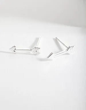 Sterling Silver Arrow Stud Earrings