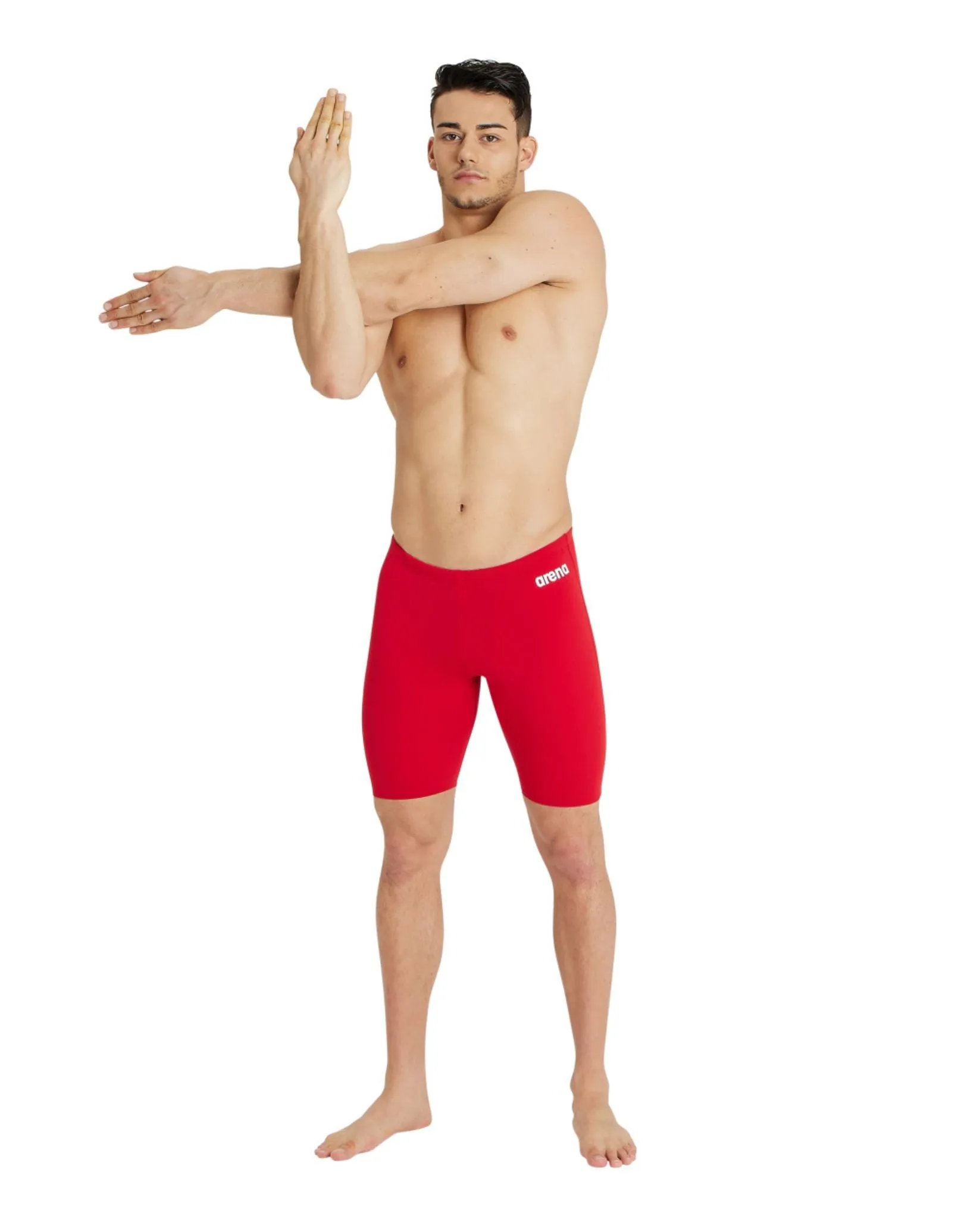 Team Solid Swim Jammer - Red/White