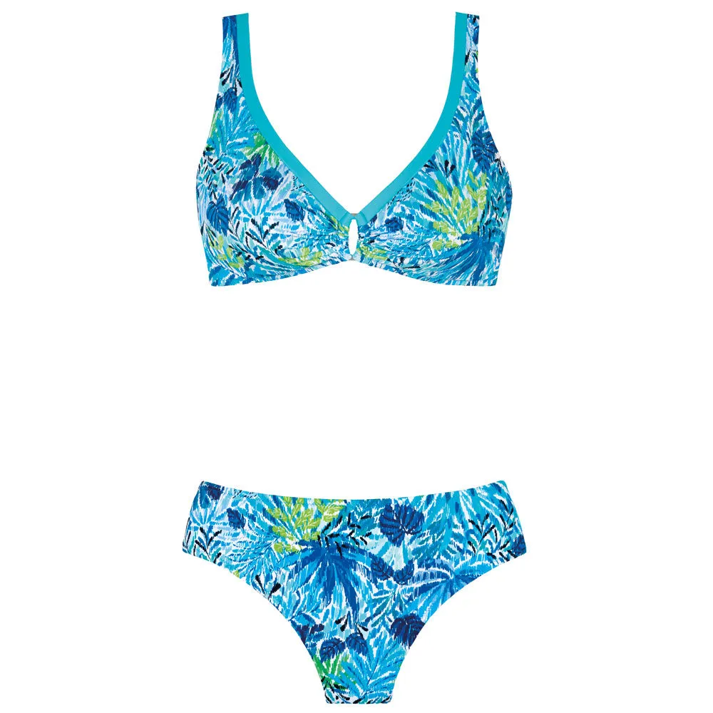 Tessy Haiti Collection Blue 'V' Neck Bikini Set