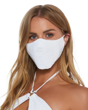 Textured Face Mask White