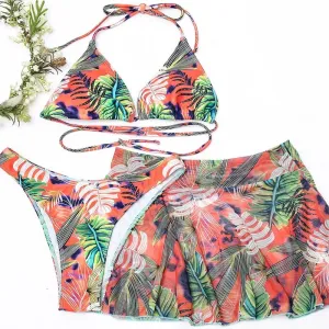 Trend Women Swimwear 3-Piece High Waist Swimsuit Set