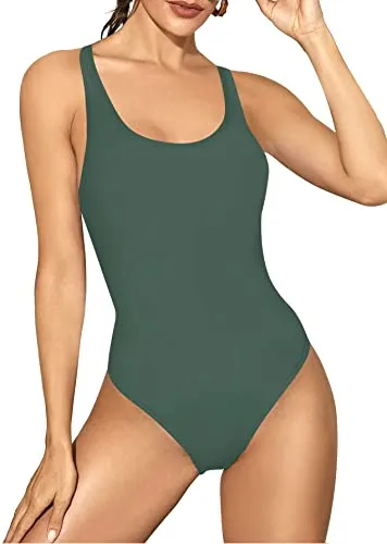 Upopby Women's Backless Sports One-Piece Swimsuit